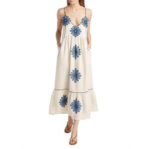 NEW CAROLINA K carmen dress in ivory flowers